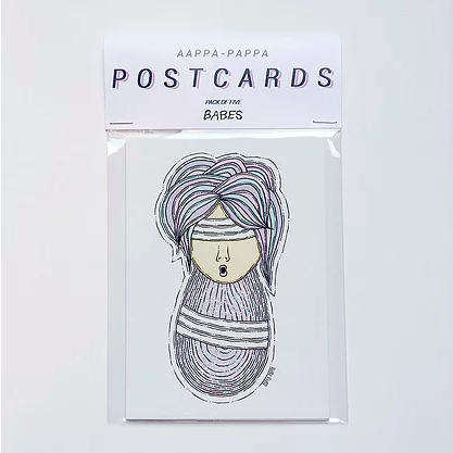 Postcard pack of 5 - Babes - Strange Goods