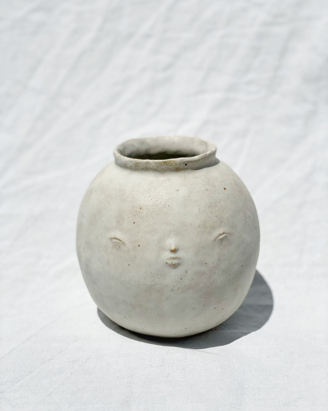 Ceramic Moon Jar with Pooling Glaze