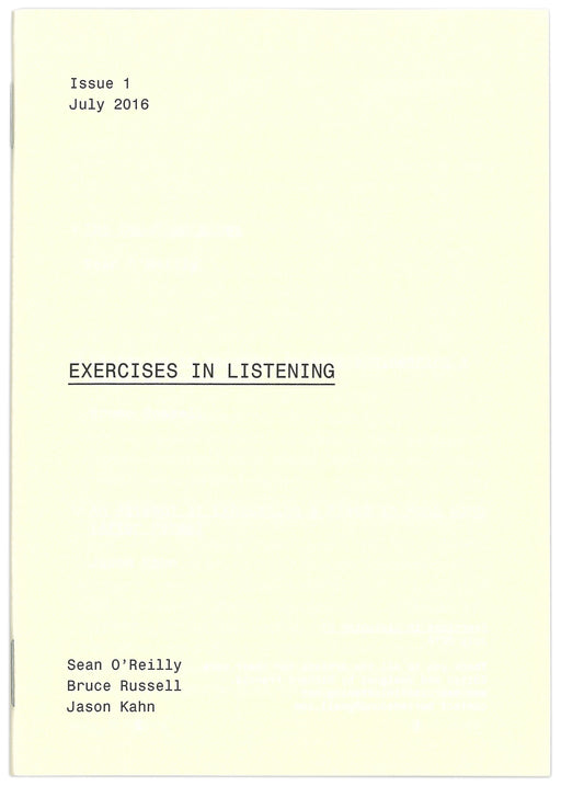 Exercises In Listening #1 - Strange Goods