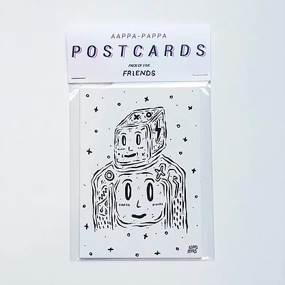 Postcard pack of 5 - Friends - Strange Goods